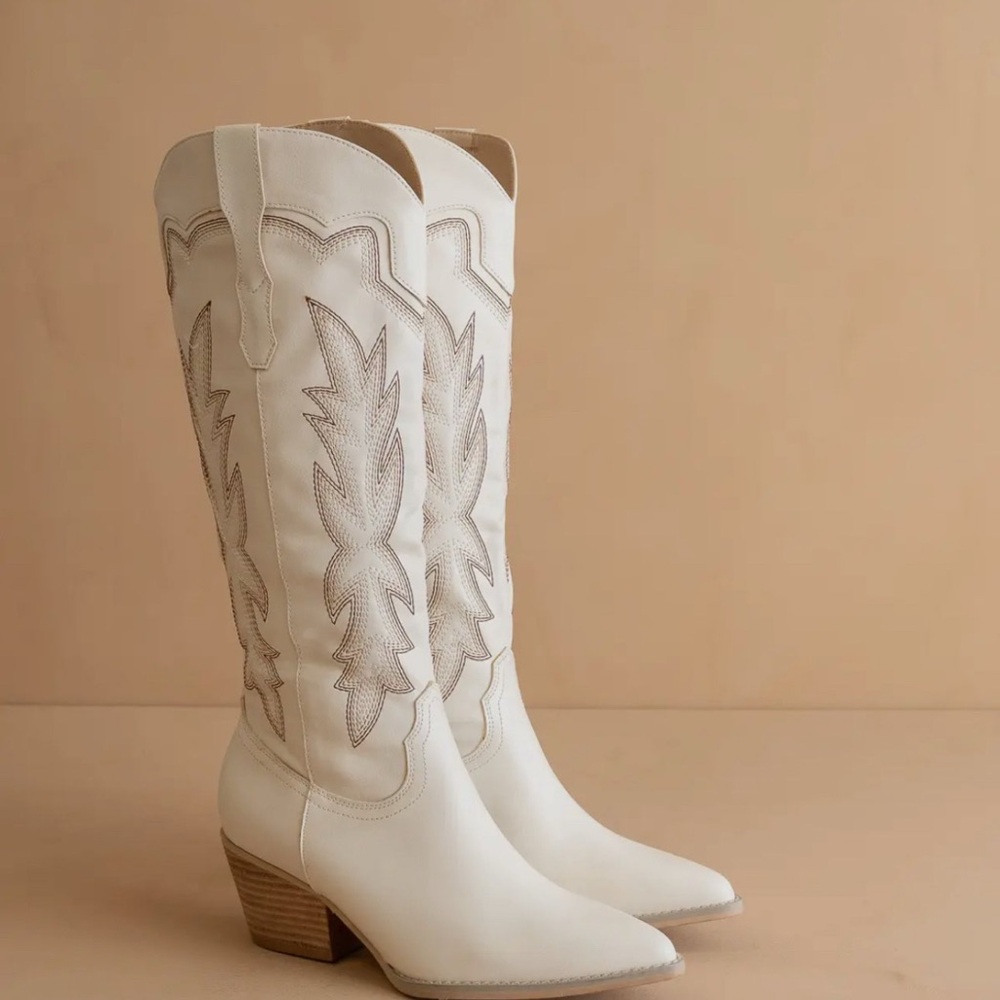 Women's Western Heeled Boots - Picture 3 of 10